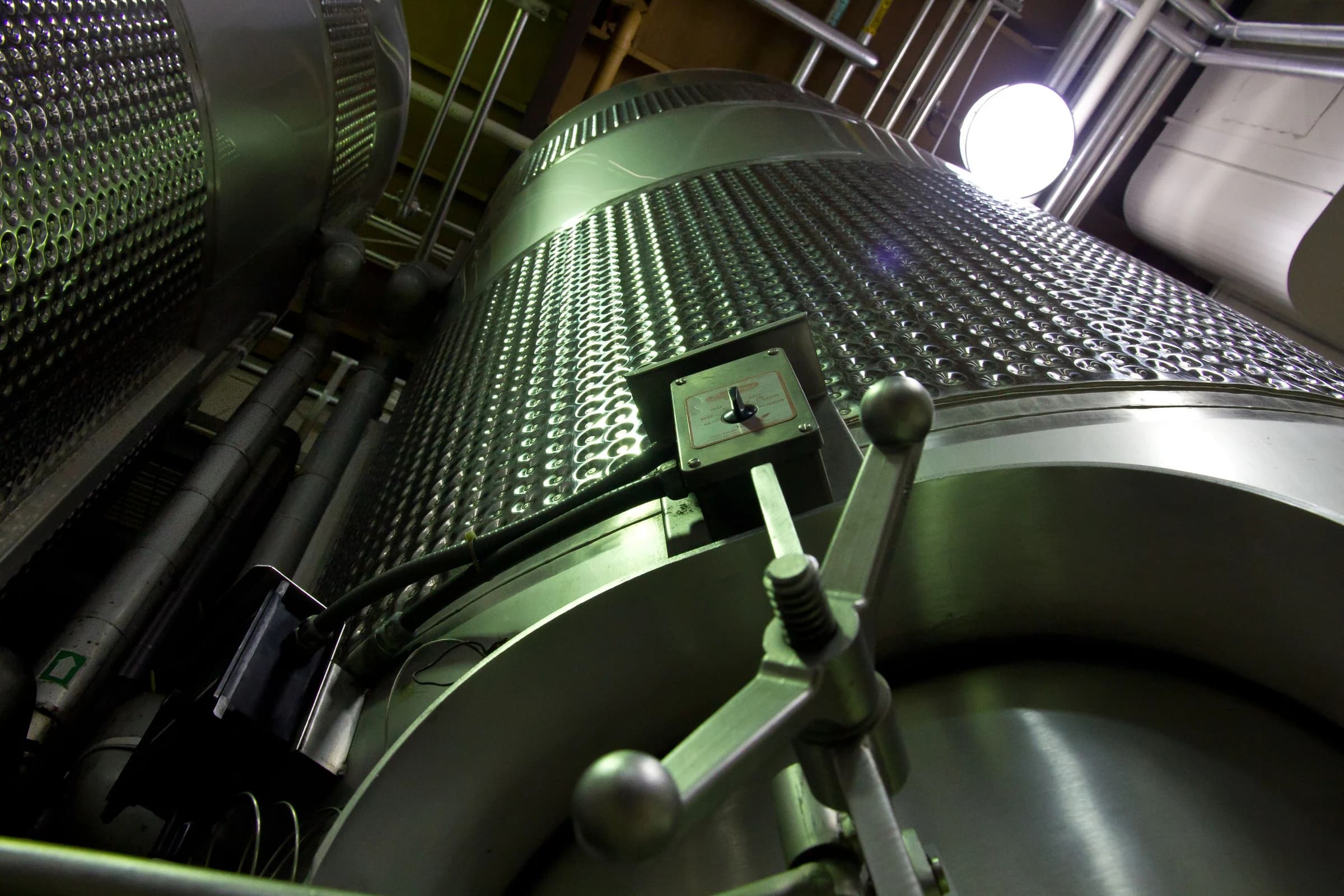 Stainless steel process tanks and production equipment.